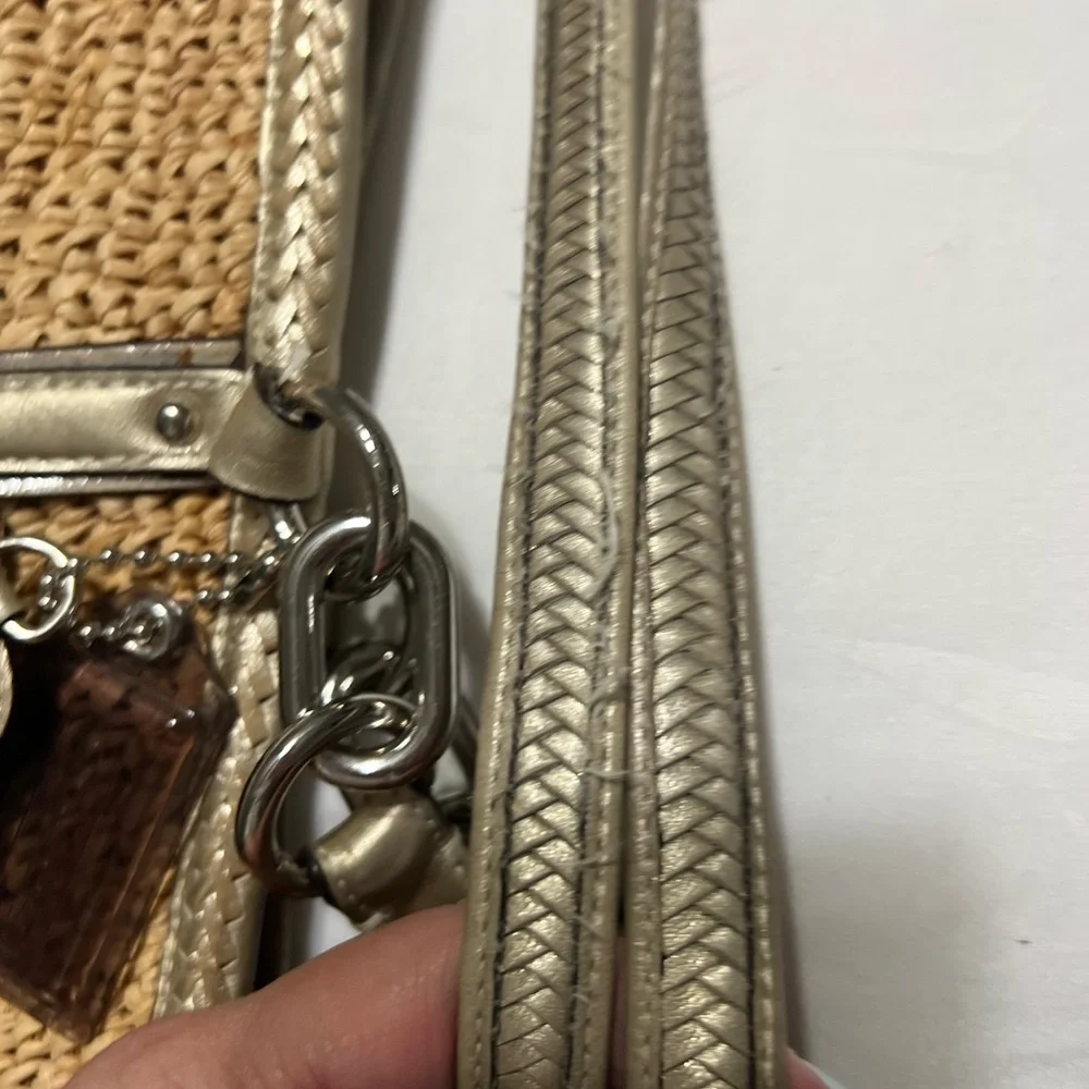COACH Raffia Beach/Summer Tote - Picture 6 of 7